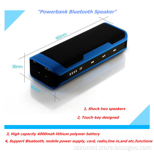 Bluetooth Speaker Power Bank for Outdoor Traveling